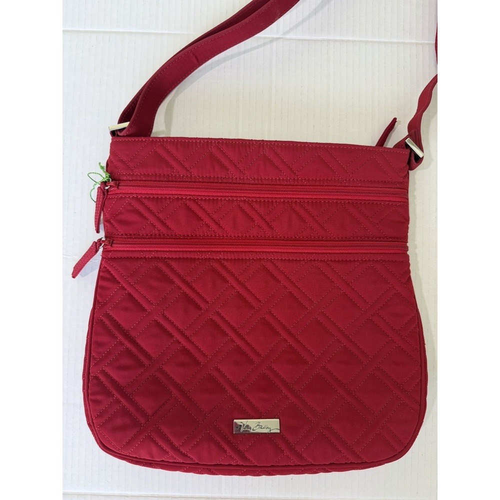 Vera Bradley Triple Zip Hipster Tango Red Crossbody Bag NWT